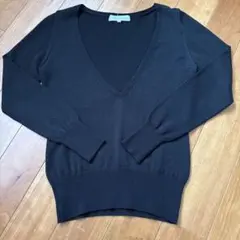 M-PREMIER ブラック Vネックセーター 36サイズ Sサイズ ベスト