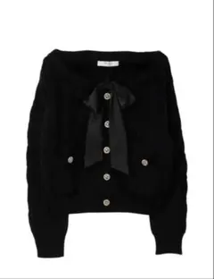 Aerienne Cable-Knit Ribbon Cardigan