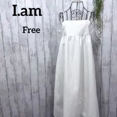 アイアム キャミソールワンピース F ロング ドレス ホワイト 白