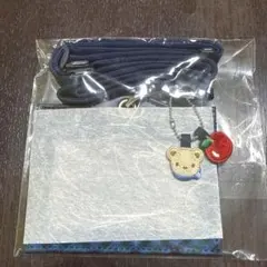 【新品】ファミリア　ネームホルダー　社員証　青系チェック　パスケース