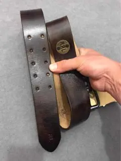 美品RRL DOUBLE RL ダークブラウン 高級レザーベルト Vintage