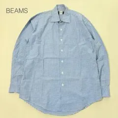 ビームス beams 長袖シャツ M コットン100 チェック カジュアル 古着のサムネイル