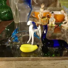 イタリア Murano ムラーノ ガラス オブジェ 置物 靴 ブルー ハイヒール イタリア Murano ムラーノ ガラス オブジェ 置物 靴 ブルー