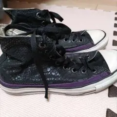 Converse All Star ハイカットスニーカー ブラック/パープル