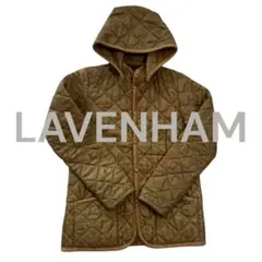 LAVENHAMラベンハムフード付きキルティングジャケット36キャメル英国製美品