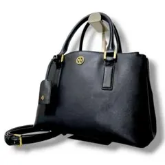 美品 トリーバーチ ロビンソン トートバッグ 2way ショルダーバッグ 黒