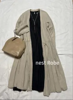 nest Robe ネストローブ　リネン100%ロングワンピース　ベージュ