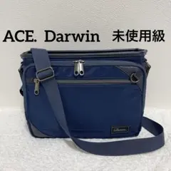未使用級◆ACE. Darwin ショルダーバッグ 2層　メンズ　ネイビー
