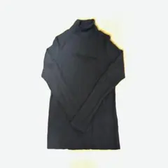 タートルネック リブ ニット