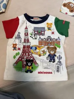 新品未使用タグ付き ミキハウス 半袖Tシャツ 90cm ゴルフ柄 プッチー 