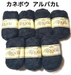 【値下げ】カネボウ毛糸 《アルパカL》 チャコールグレー　7玉
