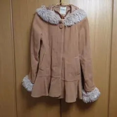 L'est Rose フリースコート フード付き