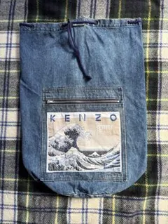 希少90sヴィンテージKENZO JEANS葛飾北斎タグデニムジャケット浮世絵波