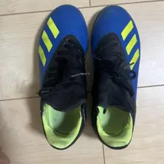 adidas フットサルシューズ ブルー×イエロー 21.0のサムネイル