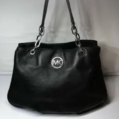 【MICHAEL KORS 】マイケルコース　ブラック　レザートートバッグ