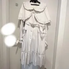 【Amavel】 Dolly Ribbonケープトレンチコート アイボリー