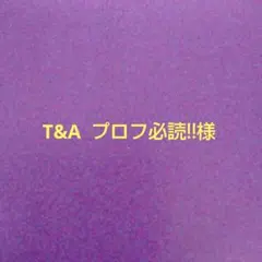 T&A プロフ必読!!様専用ページのサムネイル