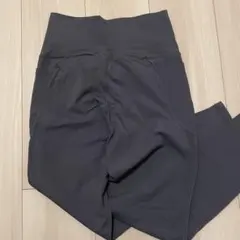 【新品未使用】ブルー グレー ハイウエスト ヨガパンツ レギンス Mサイズ