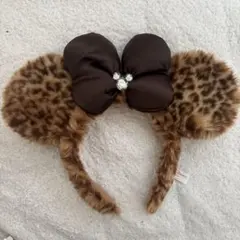 ミニーカチューシャ ヒョウ柄