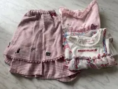 mezzo piano 半袖チュニック　ロンT キュロット　130cm