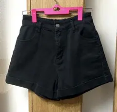 キュロットスカート 黒 レディース