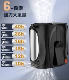 ベルトファン 腰掛け扇風機 風量調節 6000mAh大容量 長時間稼働