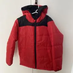 赤い中綿コート 130cm フード付き