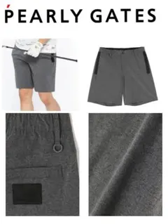 新品　パーリーゲイツ　ハーフパンツ　ウエストゴム　サラサラ　グレー　サイズ5 新品 パーリーゲイツ ハーフパンツ ウエストゴム サラサラ グレー