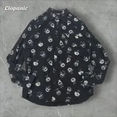Ciopanic チャオパニック キャラクター柄 長袖シャツ M ブラック
