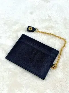 PRADA プラダ カードケース パスケース チェーン付き ブラック