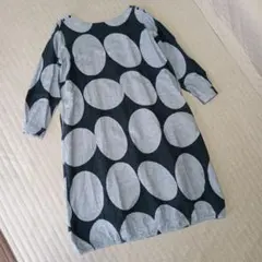 サニークラウズ Finlayson 長袖ワンピース リネンブレンド グレー系