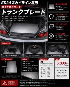 ER34専用 ステンレストランクプレート 置くだけ簡単取付 ER34専用 ステンレストランクプレート 置くだけ簡単取付 - メルカリ