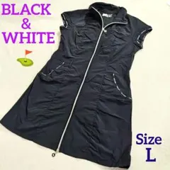 【極美品】ブラックアンドホワイト Black＆White ゴルフ ワンピース L
