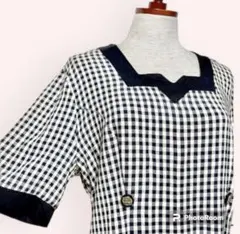 vintageヴィンテージワンピースチェック柄80s90sレトロUSA海外古着
