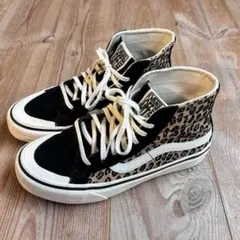 美品✨VANS SK8-HI レオパード　ブラック スエード ハイカット23.5