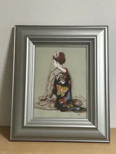 希少‼️ 岡野泰幸 江戸ちりめん 押し絵 - メルカリ