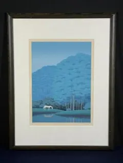 真作】版画 松浦敬文 シルクスクリーン 水辺の城 A92 - メルカリ