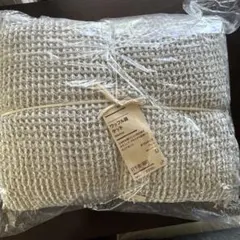 無印良品　ワッフル織　ケット　Ｄ　１８０×２００ｃｍ　グレーのサムネイル