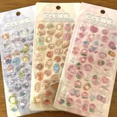 【正規品】クリアぷくぷくキャンディシール3枚セット