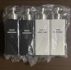 【新品】山崎実業 tower フィルムフックディスペンサー 泡タイプ 4本セットのサムネイル