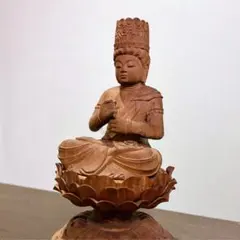 本物保証 中国骨董 赤珊瑚根付 仏像 阿弥陀仏 小型オブジェ 牛血赤珊瑚
