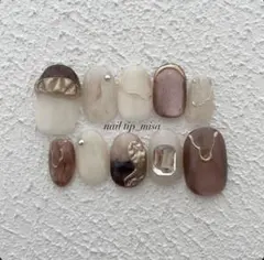 【現品】ニュアンスネイル，ミラーネイル，綺麗め，大人