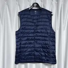 UNIQLO ウルトラライトダウンベスト 撥水 ネイビー 紺 M メンズ