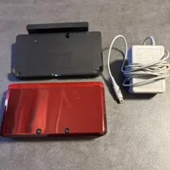 【美品】【動作確認済み】ニンテンドー3DS 本体 フレアレッド　充電台付き