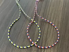 ハンドメイド ミサンガ アンクレット 2本セット