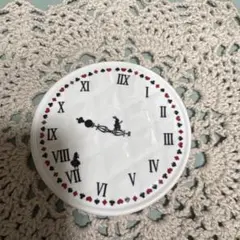 白磁コースター ☆アリス　時計の中へ☆