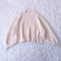 アースミュージックアンドエコロジーオーバーサイズニットセーター Fアイボリー