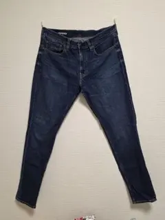 テーパードデニムパンツ ダークブルー