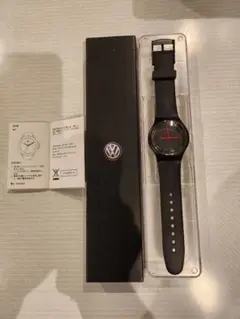 フォルクスワーゲン ブラック アナログ時計