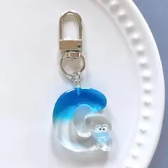 【現品値下げ】 funny faceなイニシャルキーホルダー G